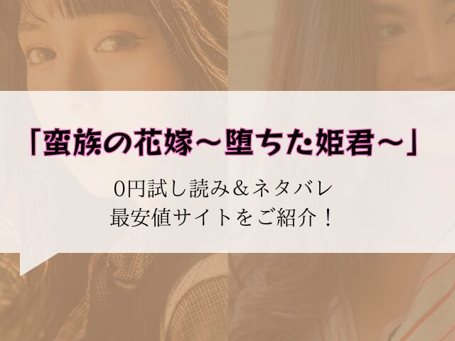 無料【蛮族の花嫁~堕ちた姫君~】試し読みと見どころ!hitomi/rawに無い代わりに300円offで読む方法紹介